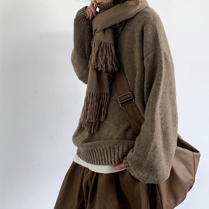 Pull Col Roulé Casual