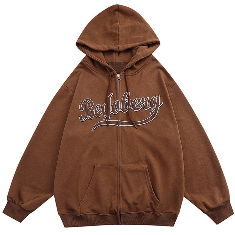 Sweat Zip Marron