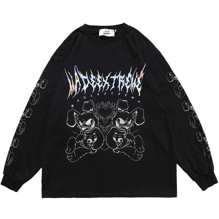T-shirt Manche Longue Oversize "Rotora" -TENSHI™ STREETWEAR