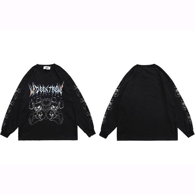 T-shirt Manche Longue Oversize "Rotora" -TENSHI™ STREETWEAR
