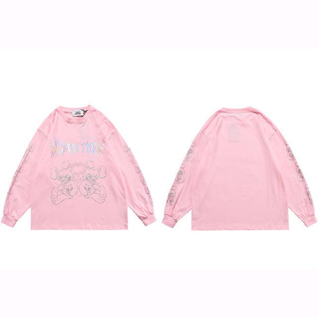 T-shirt Manche Longue Oversize "Rotora" -TENSHI™ STREETWEAR