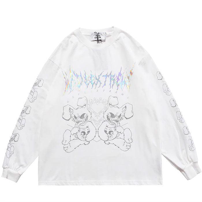 T-shirt Manche Longue Oversize "Rotora" -TENSHI™ STREETWEAR