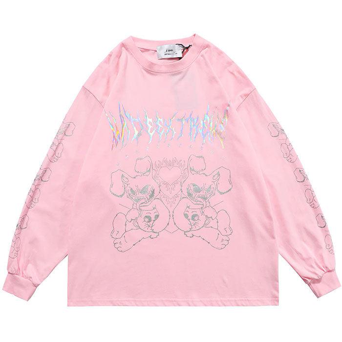 T-shirt Manche Longue Oversize "Rotora" -TENSHI™ STREETWEAR