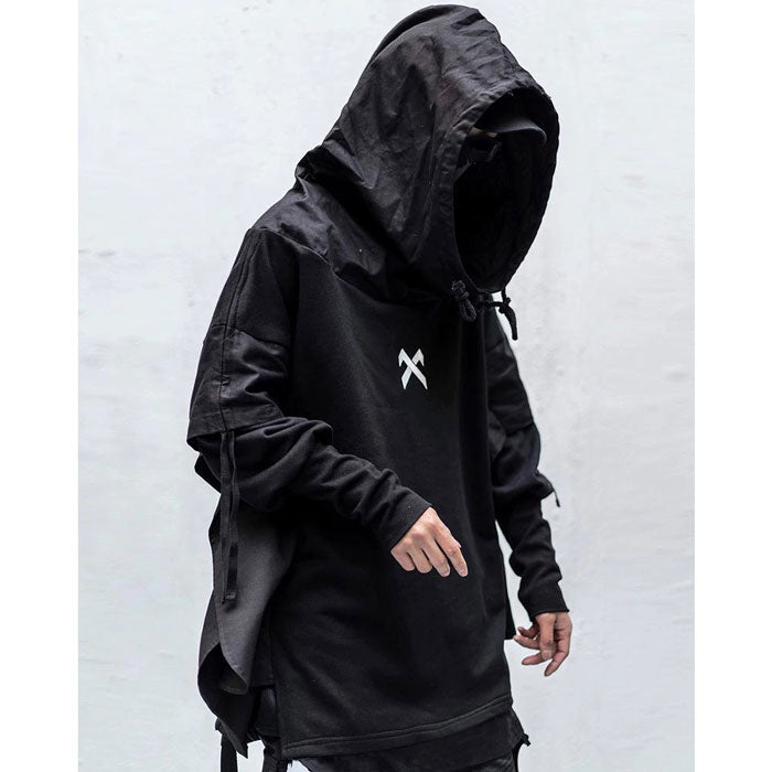 Sweat à Capuche Techwear Ninja Homme - Style Hip Hop Streetwear Harajuku, Chaud Et Décontracté Pour Hiver