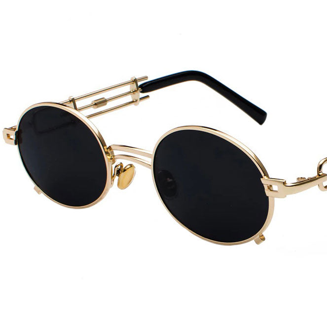 Lunettes de soleil rondes dorées "Kash"-TENSHI™