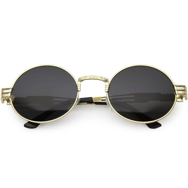Lunettes de soleil rondes dorées "Kulture"-TENSHI™