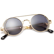 Lunettes de soleil rondes dorées "Mad"-TENSHI™