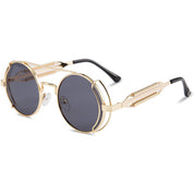 Lunettes de soleil rondes dorées "Mad"-TENSHI™