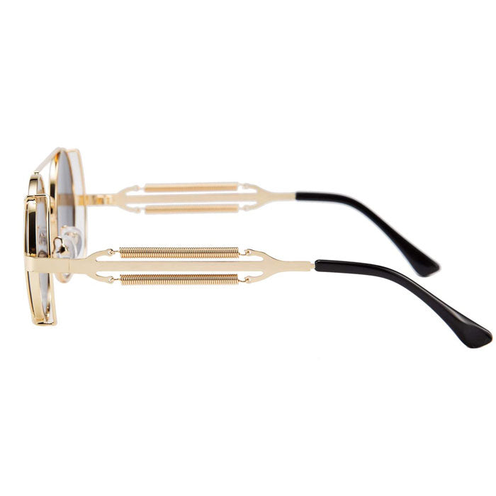 Lunettes De Vue Rondes Chris Craft CF1021 – Dorées Et Marron, Made In France, Neuves Avec étiquettes