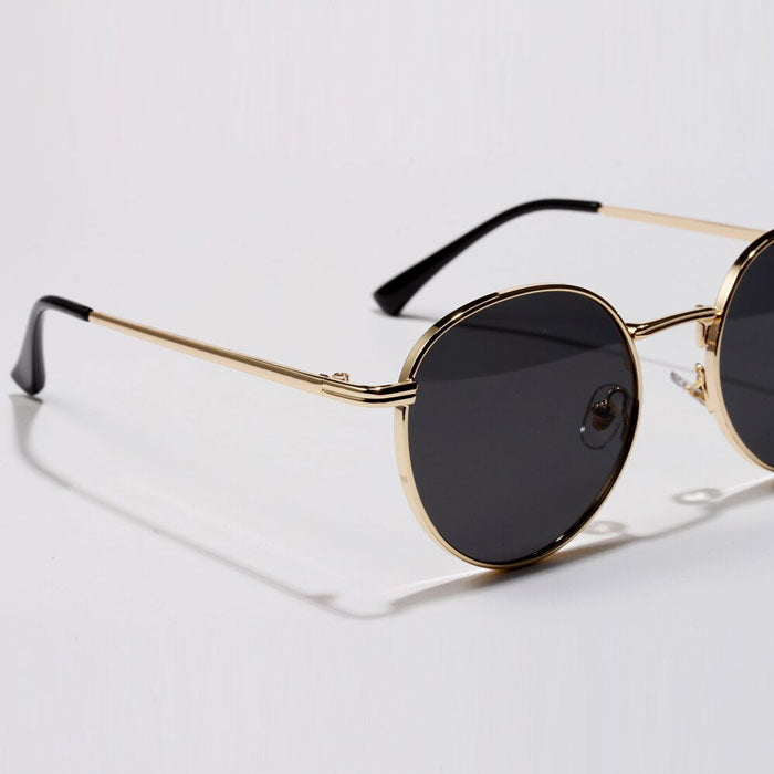 Lunettes de soleil rondes dorées "Miller"-TENSHI™