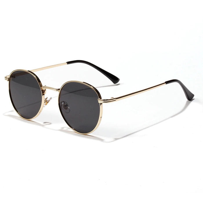 Lunettes de soleil rondes dorées "Miller"-TENSHI™