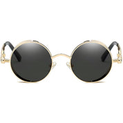 Lunettes de soleil rondes dorées "Sputnik"-TENSHI™
