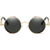 Lunettes de soleil rondes dorées "Sputnik"-TENSHI™
