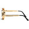 Lunettes de soleil rondes dorées "Sputnik"-TENSHI™