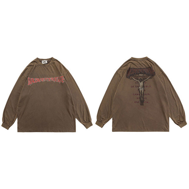 T-shirt Oversize Manche Longue "Justice" -TENSHI™ STREETWEAR