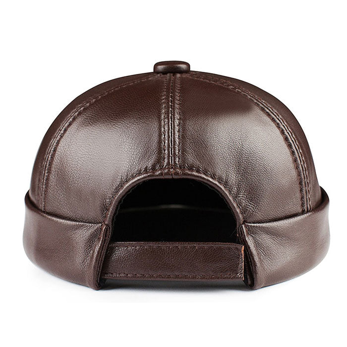 Casquette sans visière en cuir "Yano"-TENSHI™
